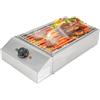 Biggittig Barbecue elettrico da tavolo, barbecue elettrico con griglia rimovibile in acciaio inox, 2600 W, temperatura regolabile con vassoio antigoccia dell'olio, per picnic, feste, campeggio, ecc