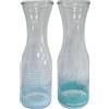 MERCURY SRL Caraffa Vetro, con Scritte, 1 Litro, 9.6x27.5h cm, Trasparente - Brocca, Bottiglia, da Tavola, per Acqua, Particolare - Decorazioni Assortite (1 Pezzo)