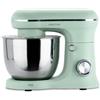 PRIXTON Frullatore Impastatrice KR250 per Pasticceria, Potenza 1500 W, 10 velocità, Ciotola Acciaio Inox da 5 litri, 3 accessori, Coperchio Trasparente (Verde Menta)