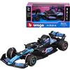 Burago Bburago Formula 1 Alpine A524 Japan Version (2024): modellino auto in scala 1:43, modello speciale, driver #31 Esteban Ocon, Window Box, 12,5 cm, blu rosa (18-38219O1)