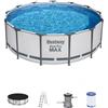 Bestway Piscina fuori terraSteel pro max rotonda Bestway 5618W con accessori 392x122 cm