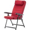 Tomaino - Sedia Sdraio Imbottita Per Interno ed Esterno - Poltrona Reclinabile Per un Perfetto Relax - Comoda e Pieghevole Ideale in Casa, Giardino, Terrazzo (Poltrona standard, Red)
