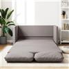 Keyroto Divano Letto 2 Posti Una Piazza e Mezza Convertibile 2 in 1 - Tessuto Talpa - 112x174x55cm