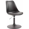 CLP Sedia Pranzo Regolabile Maverick In Polipropilene I Sedia Design Rosa Scandinavo Base Tonda In Metallo, Colore:nero, Colore del telaio:nero