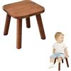 BigKing Sgabello quadrato piccolo per bambini, sgabelli in legno di noce, grazioso sedile per bambini, mobili fai da te, per soggiorno e bagno (gambe in legno massello, 24 x 24 cm)