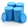 Smartdealspro Mini contatori da poker in plastica opaca, 32 mm, con scatola portaoggetti (girasole, 64 pezzi, celeste)