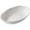 TABLE TOP Matrix Vassoio Ovale Fondo bianco con decoro in rilievo cm 25 X 16,5 X 6,5h - Conf. 6 pz.