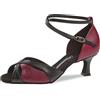 Diamant Donne Scarpe da Ballo 141-077-500 Pelle Nero/Bordeaux - 5 cm Flare - Special Edition - Misura: UK 3