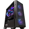 Golook PC Gaming Fisso Dekstop - Ryzen 5 4500, RTX 3060 12GB, SSD 1TB, 32GB RAM, Dissipatore a Liquido, 6 Ventole