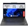 Lenovo - Notebook 16 Pollici ThinkPad E16 Gen 2, PC Portatile Professionale Windows 11 Pro, Intel Core Ultra 7 155H, RAM 16GB DDR5, 512GB SSD NVMe - Laptop Grafica Intel, Computer Audio Dolby