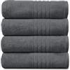 GC GAVENO CAVAILIA Set di 4 teli da bagno extra large, asciugamani in cotone assorbente d'acqua, 450 g/m², ad asciugatura rapida, colore carbone