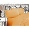 Elegant Comfort Lussuoso set di lenzuola 1500 in microfibra di qualità alberghiera, tre linee ricamate, morbide, 4 pezzi, resistente alle pieghe e allo sbiadimento, completo, color cammello-oro