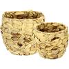 Flair Flower Set di 2 vasi in giacinto d'acqua, vaso per fiori, piante, vaso per piante, vaso decorativo intrecciato, vaso decorativo intrecciato, vaso da fiori artificiali