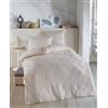 Nuit Des Rêves Set di copertine trapunta beige XL (155 x 200 cm), 70% cotone, 30% poliestere, include 1 federa (80 x 80 cm), lavabile in lavatrice, elegante chiusura a bottone