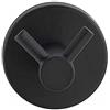 WENKO Gancio da parete Duo Bosio Black opaco, acciaio, incl. materiale per il fissaggio, Ø 5,5x5,5cm, nero opaco