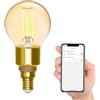 Levitantes Lampadina intelligente wifi a filamento sferico ambrato G45 compatibile con Alexa e Google Home, lampadina E14-4.5W 470 Lm, Wi Fi Smart bulb (G45)