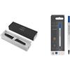 Parker IM penna roller | Nero opaco con finiture nere | Punta fine con ricarica di inchiostro nero | Confezione regalo & ricarica per penna roller, punta fine, blu