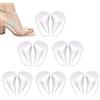 NQEUEPN 12 Pz Solette di Supporto Dell'Arco Plantare, Cuscinetti Autoadesivi Trasparenti per Supporti Morbidi in Silicone per Sandali con Tacchi Alti e Scarpe Basse