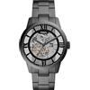 FOSSIL Orologio Townsman da uomo, Movimento automatico a tre lancette con cinturino in acciaio inossidabile o in pelle, Grigio Scuro E Nero, 44 mm