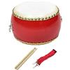 JISADER Tamburo in Legno Tamburo Tamburo per Bambini di apprendimento precoce con Cinturino e Bacchette, Tamburo a percussione per Ragazzi Ragazze