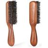 BESTOOL Spazzola con setole di cinghiale per capelli fini e sottili, spazzola per barba per la cura quotidiana della barba, spazzola da uomo con manico in legno di sapele
