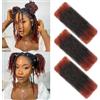 XIIMENALU Afro Kinky Curly Braiding Hair for Mini Twists, Cuban Twist, Soft Locs, Micro Spring Twist Dreadlocks, Loc Repair (T350#, 14 (Confezione da 3)