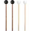 Psyqtsuary 4 mazzuole in acciaio per tamburo lingua, mazze per xilofono, martello glockenspiel, martello per percussioni in gomma da 14,2 cm, bacchette in gomma per bambini, bacchette per percussioni in legno