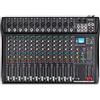 Depusheng DT12 - Mixer audio da studio, interfaccia controller DJ a 12 canali, con unità USB per ingresso di registrazione computer, presa microfono XLR, alimentazione da 48 V, per professionisti e