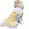 UOSIA Abito in tulle scozzese giallo extra large per cani, pullover con papillon, t-shirt per animali domestici, gonna da principessa, costume per animali domestici in pizzo multistrato,S