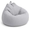 Highdi Poltrona Sacco Adolescenti 80 x 90 cm - Senza Imbottitura, Cotone e Lino Pouf Sacco, Grigio Bean Bag Chair per Soggiorno/Camera/Gaming, perfetta per Adulti