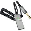 Mcdodo Ricevitore Bluetooth 5.3 Adattatore Bluetooth Aux da 3,5mm e Adattatore Audio Wireless USB,Microfono Integrato Microfono Incorporato Cavo Lungo,Ricevitore Audio Plug & Play per Stereo Casa