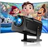 Quilted Northern Mini Proiettore 4K 1080P Supporta, Proiettore Portatile Esterno Casa con WiFi 6 e BT 5.0, Videoproiettore Auto Keystone e 180° Rotatable per Telefono/PC/TV/HDMI/PS5 Lapto, App integrata