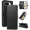 Yunubeyii Cover Libro per Google Pixel 9A - [Blocco RFID] Luxury PU Leather Portafoglio Card Holder Magnetic Phone Custodia con Kickstand, Cover Protettiva Antiurto, Nero