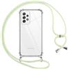 Pnakqil Cover per Samsung Galaxy A52s 5G/A52 4G/5G con Cordino, Trasparente Custodia con Laccio Tracolla Cellulare Girocollo Collana Protettiva per Samsung A52s 5G 6.5, Verde