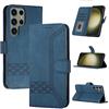 Yiminu.DS Cover per Samsung Galaxy S23 Ultra Custodia, Premium Pelle PU Portafoglio Flip Libro Libretto Caso con Slot per Scheda per Samsung Galaxy S23 Ultra 5G, Blu