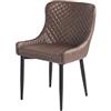 Julian Bowen, Set di 2 sedie da pranzo Luxe in ecopelle, colore marrone