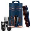 King C. Gillette Kit Regolabarba Uomo, Tagliacapelli senza Fili + Lame Affilate di Lunga Durata e 3 Regolatori di Lunghezza Intercambiabili per la Cura della Barba