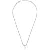 Breil, Collezione Emblems, Collana da Donna in Acciaio, con Forma di Croce, Finitura Bilux, Chiusura a Moschettone, Lunghezza Regolabile fino a 47 cm