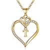 TINGN Collana con Ciondolo a Cuore da Donna, Catena a Cuore in Oro con Lettere Gioielli Catena con Iniziale T da Donna in Oro Regalo da Donna per Le Donne MaMa Fidanzata Compleanno Natale Regali Donna