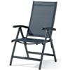 Sieger 945/G-SG Bodega Poltrona Pieghevole in Alluminio e Textilux Colore: Grigio Ferro/Argento