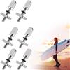 Bkemkri 6 Pezzi Viti per Pinna da Surf, Vite per Tavola da Surf Longboard, Durevole Acciaio Inossidabile M4 Vite per Tavola Surf, per Tavola da Surf, Tavola Lunga, Tavola da Paddle e Tavola da Stand Up Paddle