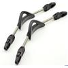 EasyByMall 2 cinghie per pinne a molla, in acciaio inox, antiscivolo, per pinne Cressi, Mares (M rosso)