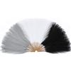 Serwalin 60 Pezzi Erba della pampa artificiale Decorativa,45 cm,Boho Decor,Fiori Secchi, Piume Erba Della Pampas Naturali per Matrimoni, Boho Decor, Home Decor (Nero&Grigio&Bianco)