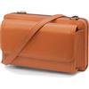 YERUUE Borsa a Tracolla Donna Piccola, Vera Pelle Borsa Porta Cellulare Tracolla Borsa per Telefono Borsa a Spalla Borsa Mano con 12 Porta Carte, Cinturino Regolabile (Marrone)