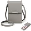 Katech Borsa a Tracolla Donna Piccola, Borsetta Moda Borse Spalla con Slot per Carte e Tracolla Regolabile, Borsetta Tracolla Donna per telefoni fino a 6,5 pollici (Grigio)