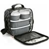 TATAY - Contenitori set 4 pezzi con borsa frigo nero e grigio - Urban Food Casual