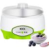 Generico Yogurtiera da 1,2 l, macchina compatta per yogurt con riscaldamento efficiente e uniforme, macchina per yogurt e nattos fai da te con rivestimento in acciaio inox