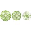 BRANDANI Batik Servizio Tavola Piatti Set 18 Pezzi Verde Porcellana