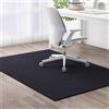 Highdi Grande Tappeto Sedia Ufficio Gaming, Tinta unita Antiscivolo Tappeto per Sedia con Ruote, Antigraffio Tappetino Protettivo del Pavimento per Parquet e Piastrelle (Nero,80x120cm)