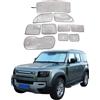 DIYUCAR Parasole per parabrezza auto, blocca i raggi UV, parasole per finestrini anteriori, parasole pieghevole, per Land Rover Defender 110 130 2020-2022